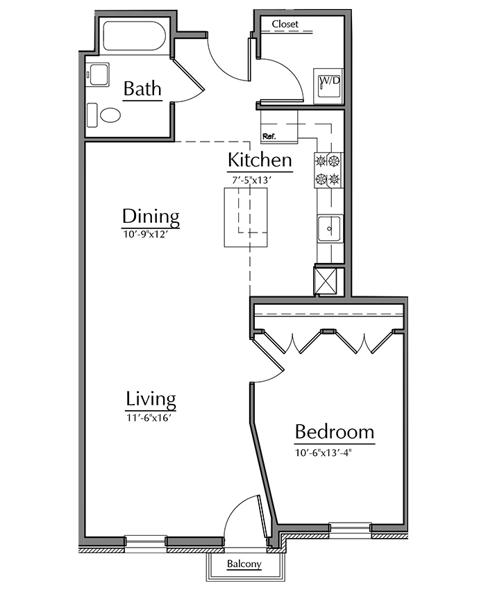 Unit 1 apartment in The Landmark Luxury Apartments in West Hartford Center